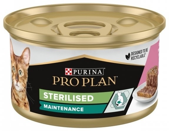 PRO PLAN® STERILISED ДЛЯ СТЕРИЛИЗОВАННЫХ КОШЕК И КАСТРИРОВАННЫХ КОТОВ, ПАШТЕТ С ТУНЦОМ