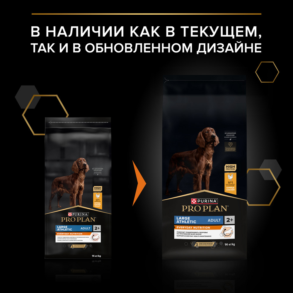 PRO PLAN® EVERYDAY NUTRITION для взрослых собак крупных пород с атлетическим телосложением, с высоким содержанием курицы