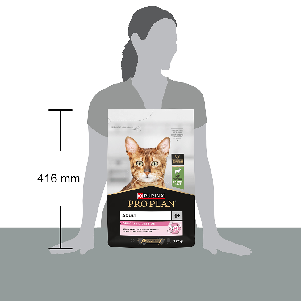 PRO PLAN® DELICATE DIGESTION для взрослых кошек с чувствительным пищеварением, с высоким содержанием ягненка